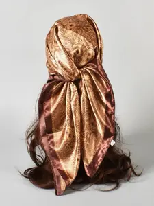 Women's Elegant Paisley Print Satin Scarf, Boho Style Scarf, Fashionable Soft Satin Shawl for Daily Wear, Casual Trendy Accessories for Women