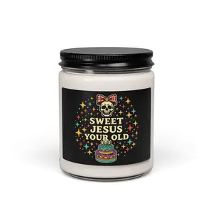 Birthday Candle — 'Sweet Jesus You're Old' Scented Soy Jar (9oz)