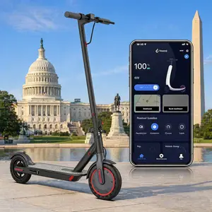 Electric Scooter for Adults – 19 MPH Top Speed, 350W Motor, Foldable Commuter Scooter with App Control, Seat and Bag