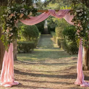 Wedding Arch Pendant Sheer Fabric, Ceiling Hanging Decoration, Party Tablecloth, Chair Back Cover, Ideal for Weddings and Festive Events, Wedding Arch Backdrop