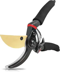 10 Inch 10" Professional Premium SK5 Steel Bypass Pruning Shears Large Gardening Sharp Handheld Heavy Duty Garden Hedge Clippers Scissors Pruners Tools Hand Pruners Garden Clippers Tree Trimmers Large Branch Cutter