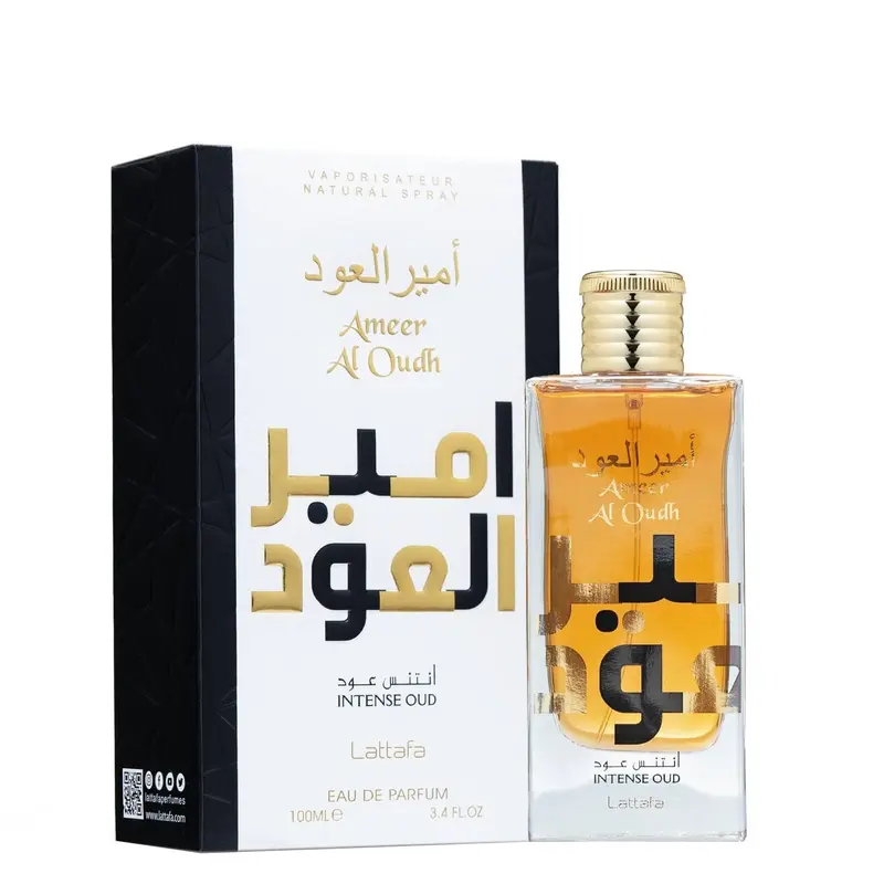 Lattafa Ameer Al Oudh Intense Oud for Unisex Eau de Parfum Spray, 3.4 Ounce
