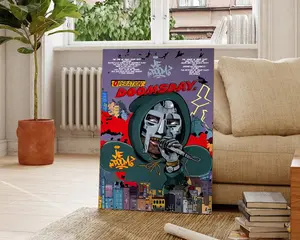 MF Doom Inspired Poster, MF Doom Digital Art, Rap Poster, Comic Book Print, Music Poster