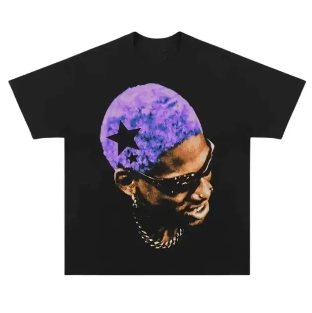 Youth and Adult Dennis Rodman Purple Star Vintage Shirt, Retro Basketball Graphic Tee, 90s Hip Hop Streetwear T-Shirt, Unisex Sports Fan Gift