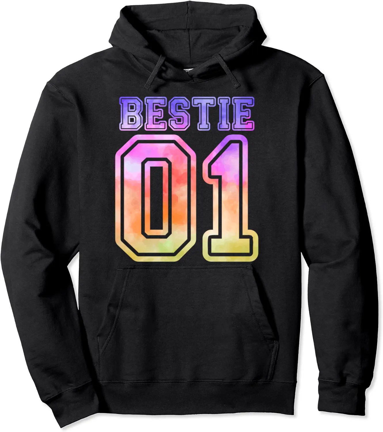 BFF 01 Best Friends Bestie Matching Tie Dye For 2 Pullover Hoodie - Farhadheid Shop 57B0BXPP1QMF
