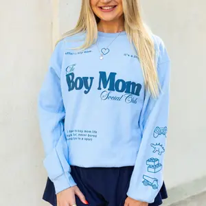 'Boy Mom Social Club' Crewneck Sweatshirt