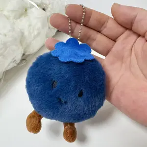 Blueberry Shape Plush Toy Keychain, Cute and Fun Decorative Item, Couple Gift, Small Doll, Bag Accessory, Adorable Plushie