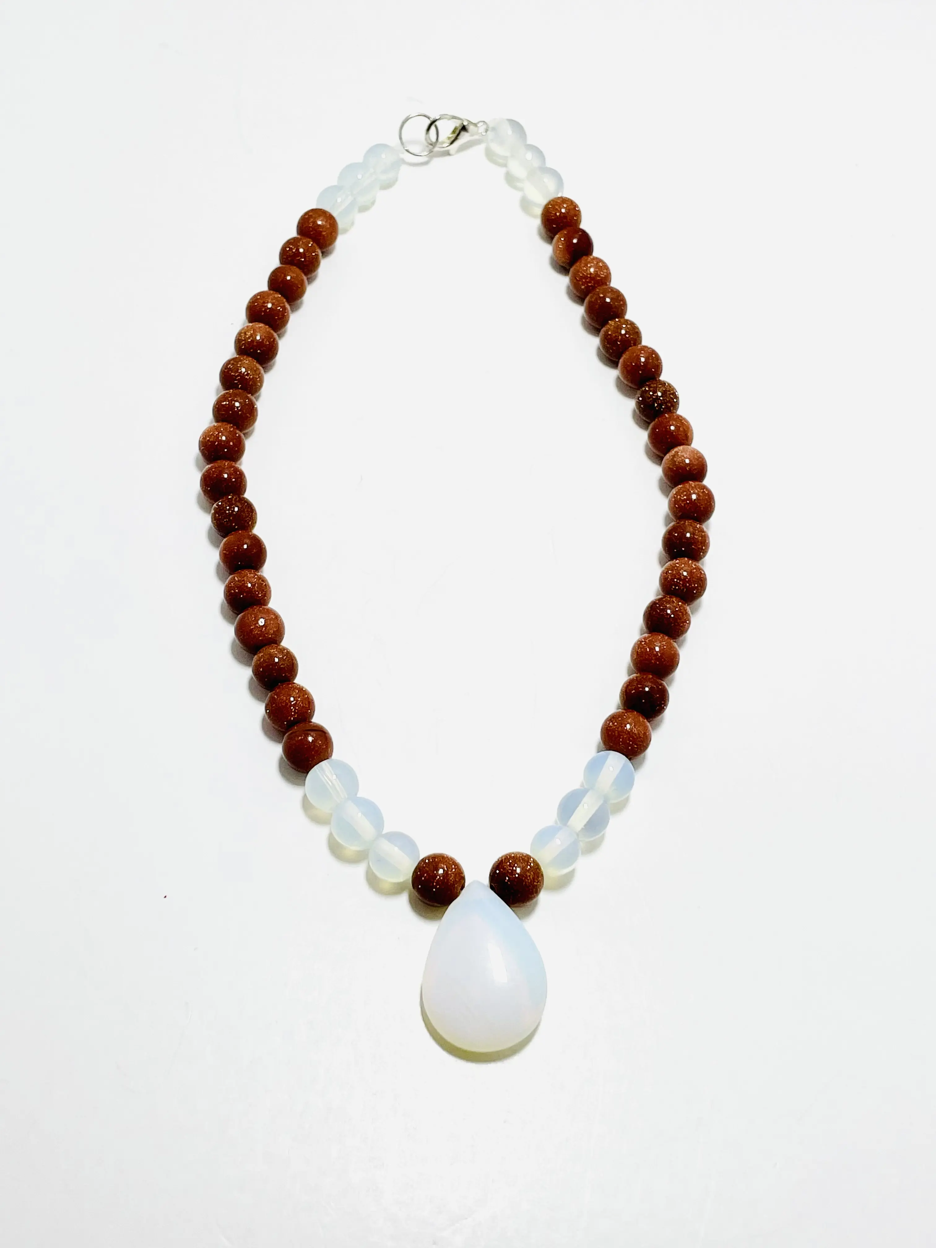 Opalite Teardrop Choker – 15" Light & Fire | Mad Mellow