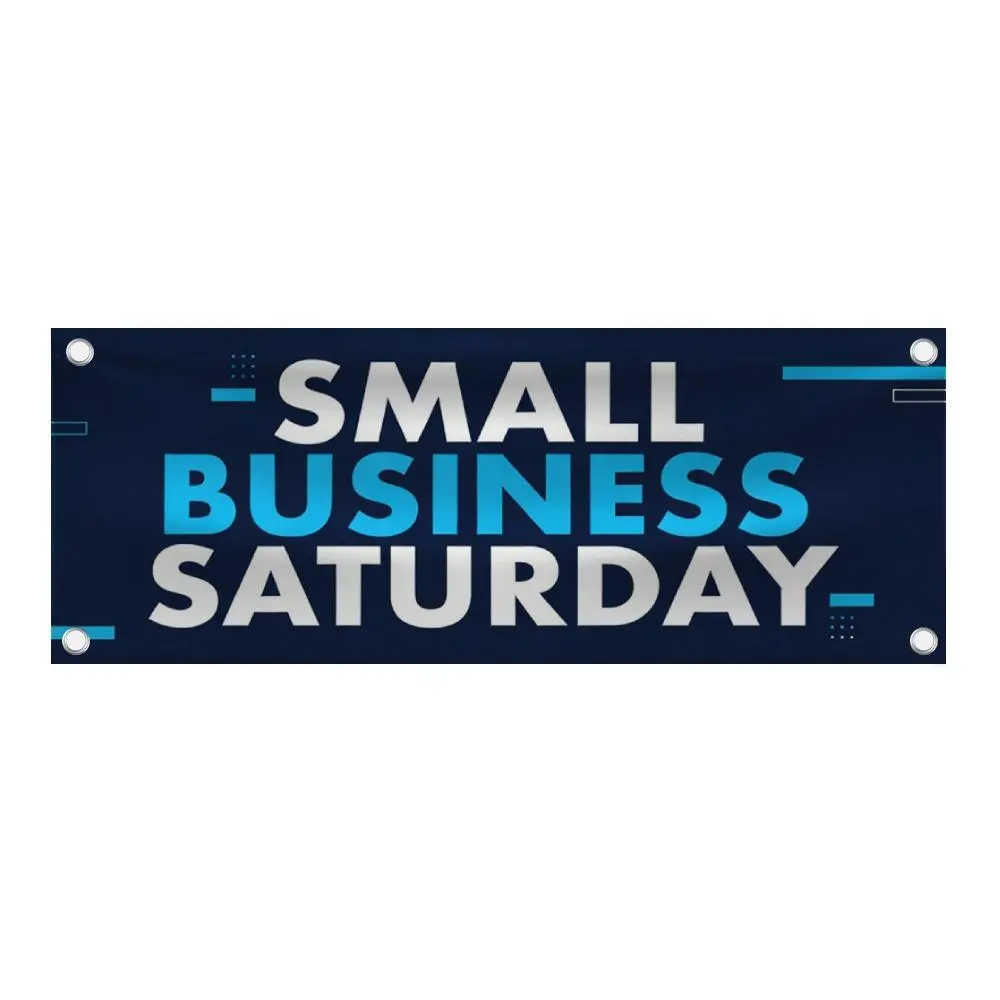 Small Business Saturday Banner | Shop Local Promotion | Weekend Market Sign | Event Advertising | Weatherproof Signage - 48"x18" Vinyl Banners - 4 Corner Grommets - BAN0034