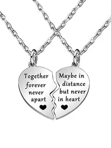 Mom, daughter, best friend love Heart puzzle necklace, Forever and never apart, is suitable for daily wear, vacation and dating occasions, and is also a surprising and exquisite small Jewelry gift
