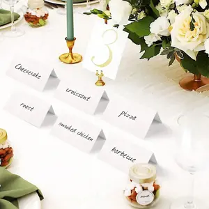 50/100 Blank Wedding Seat Cards, 1.96x3.54 Inch Fillable Table Place Cards, Perfect for Dinner Parties, Bridal Party Events, Event Decorations