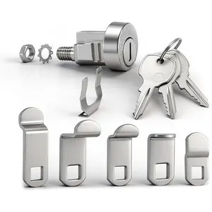 Replacement Mailbox Locks with Keys - 1-Pack L-1172C C9100 Key Lock with 3 Keys & 5 Shaped Locking Plates, Clockwise Operation(ML-01)