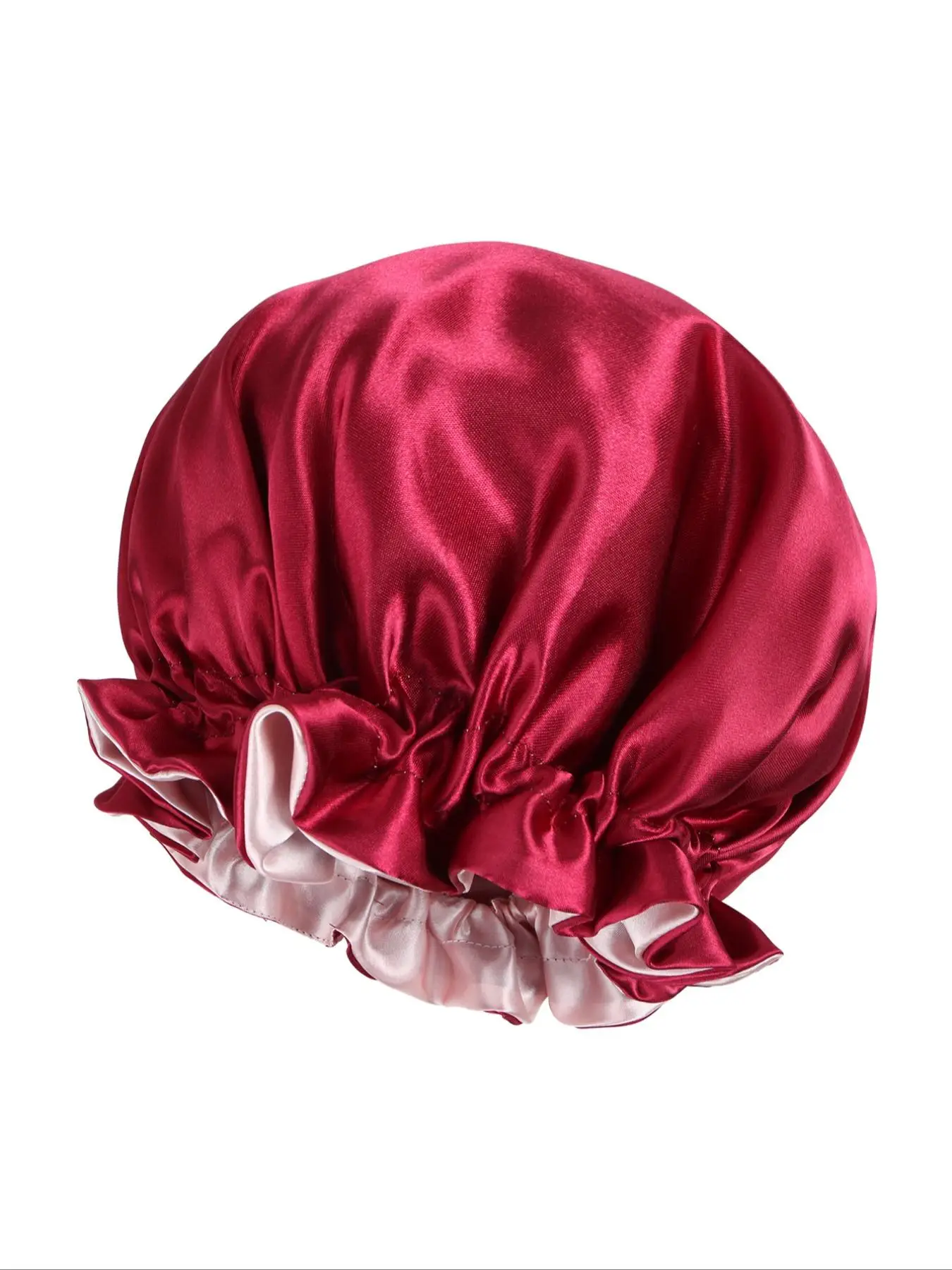 Solid Color Double Layer Sleep Bonnet, Soft Comfortable Sleep Hat for Women, Breathable Satin Bonnet for Sleeping, Hair Protection Cap for Women