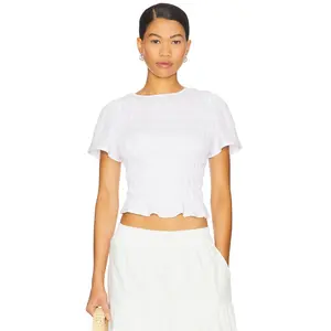 Sanctuary Better Together Smocked Top in White