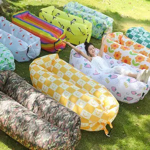Portable Inflatable Air Sofa Bed, Foldable Lazy Air Lounger for Outdoor Camping, Travel, Beach & Sleeping Bag Use