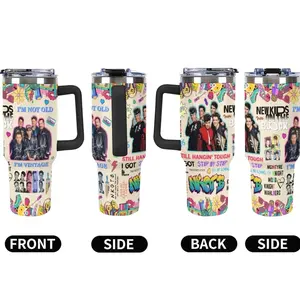 [MADE IN US] Vacuum Insulated Tumbler NKOTB Retro with Lid - Stainless Steel Travel Coffee Mug Double Wall Hot & Cold Drink Cup Leakproof Portable