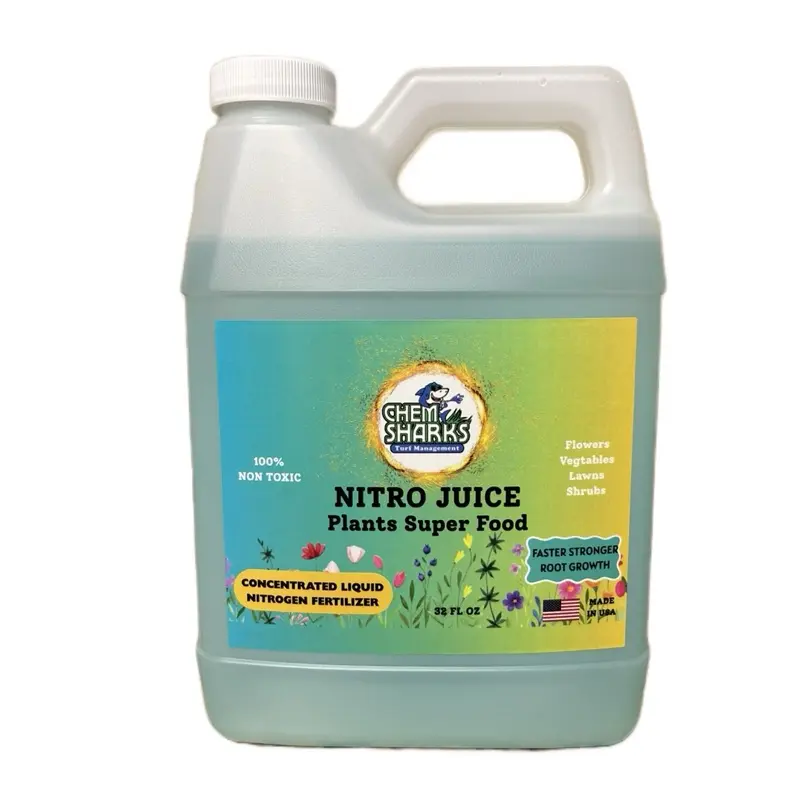 ChemSharks Nitro Juice Plants Super Food Fertilizer - Concentrated Liquid Fertilizer for Flowers Vegetables Lawns Shrubs - 32 FL OZ