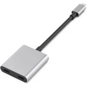 Hub, Power and Play Adapter, Power Your AR Glasses While  Your Source Device, Like Steam Deck, ROG Ally, ,  15 or Android Phone, Support 45W   and 120Hz