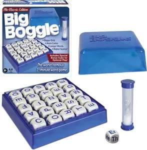 Big Boggle with 5x5 Grid and 25 Letter Cubes by Winning Moves Games USA, Thought Provoking Word Game Bigger Than The Original, for 2 or More Players, Ages 8+ (1147) Charging Charging