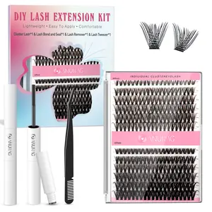 DIY Eyelash Extension Set Individual Eyelash Extension Set 9-17mm Long Individual Eyelash Curler DIY Eyelash Curler 240 Piece Eyelash Curler Set with Eyelash Adhesive, Sealant and Eyelash Applicator !#SummerWins #DealsForYouDays