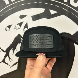 Pledge of allegiance 7 panel hat - Blacked out