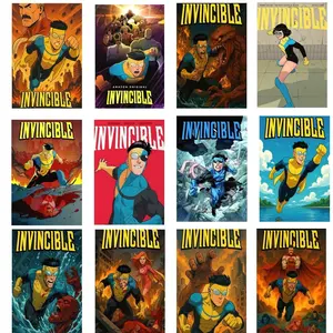 Invincible Old X New Suit Poster,Cool Anime Wall Art, Decorative Wall Decor for Modern Teen Boys Room