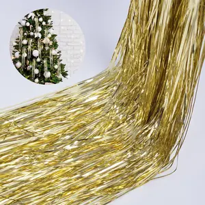 Tinsel Icicles 4000 Strands Metallic  Tinsel Christmas Tree Streamer Party Decoration 18 Inch Tinsel for Christmas Tree Icicles Indoor Outdoor Xmas  Year Disco Birthday Party Supplies