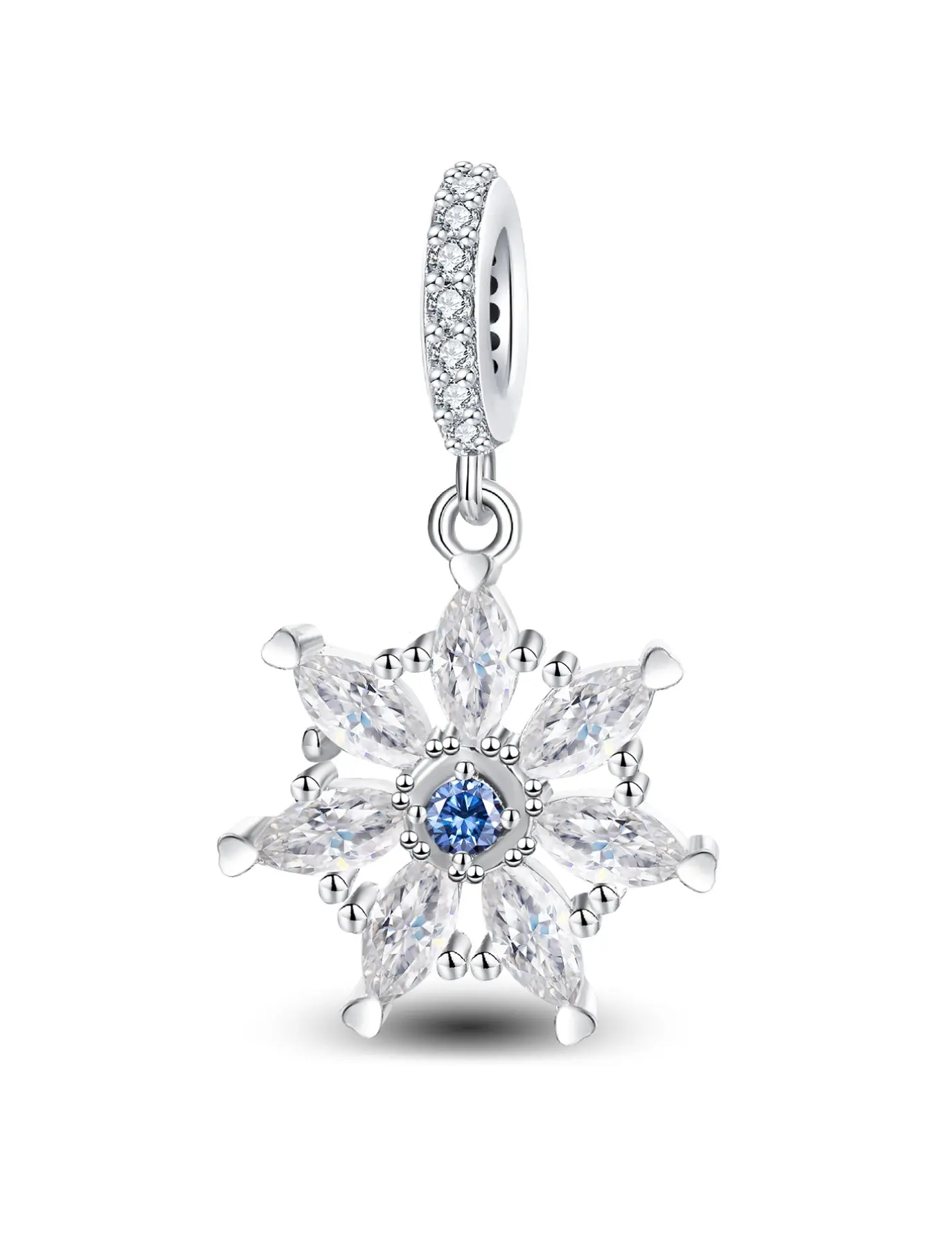 1Pc New Design Seven Petal Snowflake Beaded Charm DIY Jewelry Making Kit for Bracelet Creative Craft Materials Holiday Gift Pendant Women Birthday Gift Daily Wear Accessories