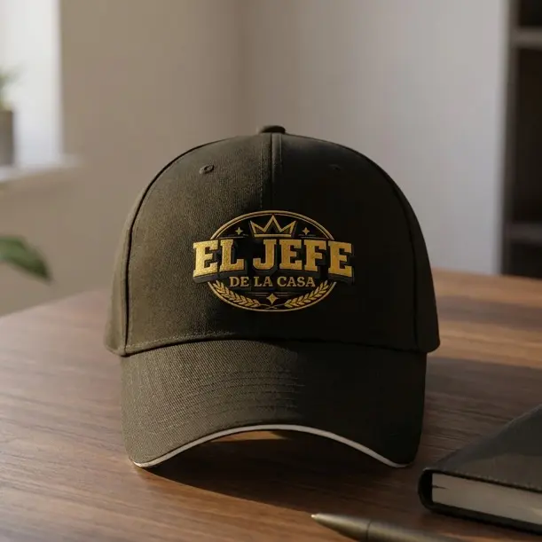 EL JEFE DE LA CASA Crown Emblem Dad Hat,Trucker Hat life Baseball Cap - Black Sandwich Brim Adjustable Metal Buckle,Proud Dad Gift Summer Beach Essentials,Gorras para Hombres,4th of July Gift,Dad Style Cap,Skull Cap for Men ideal woman funny
