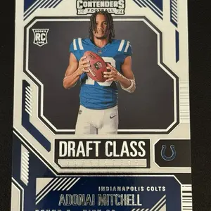 FOOTBALL - 2024 Panini Contenders - Adonai Mitchell Rookie Draft Class Contenders #18 Indianapolis Colts sports  cards