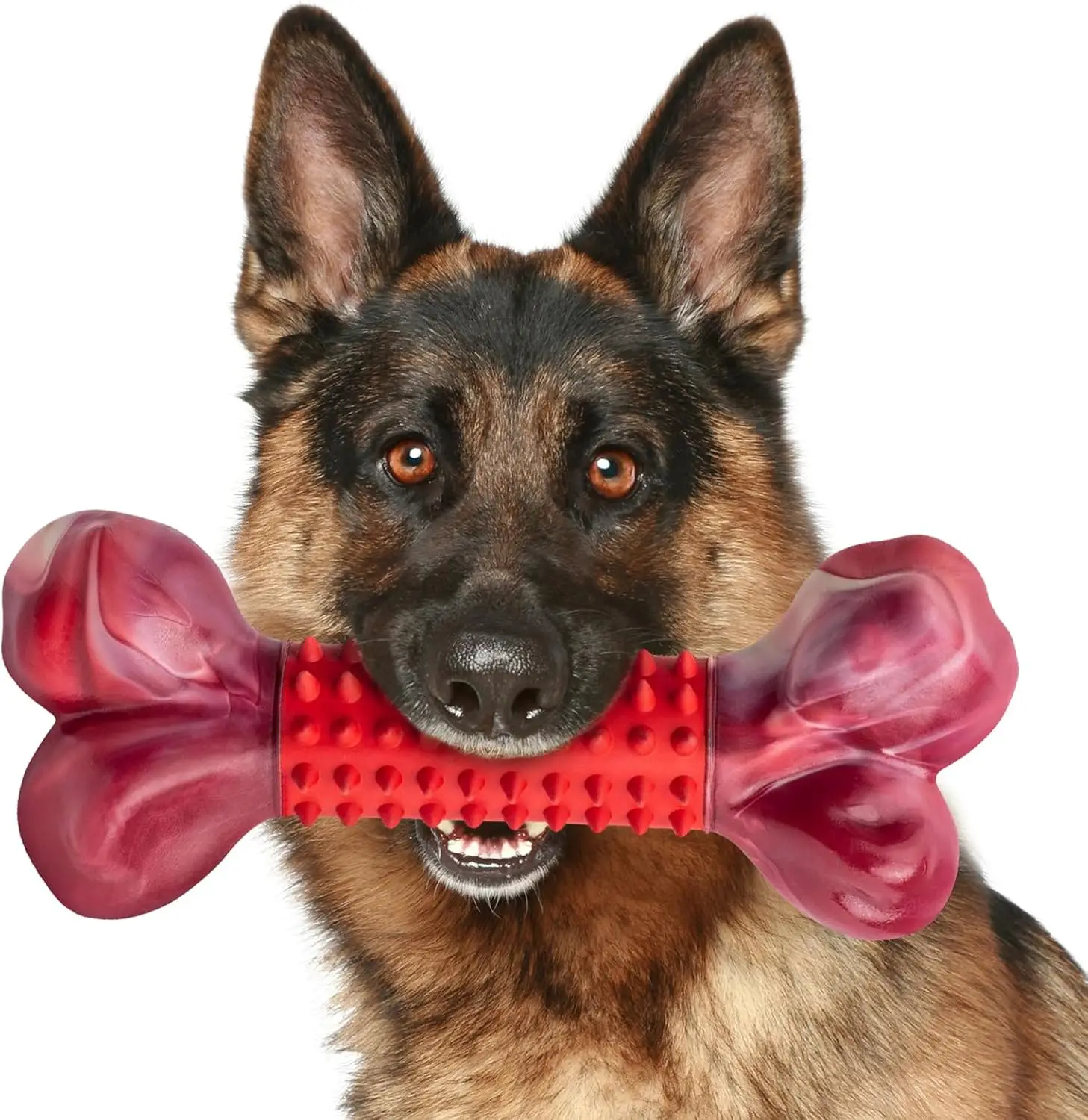 Apasiri Tough Dog Toys for Aggressive Chewers Large Breed, Dog Chew Toys for Aggressive Chewers, Nylon and Rubber, Large Dog Toys Outdoor Teething