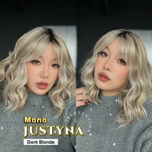 JBEXTENSION JUSTYNA MONO Monofilament Handmade Wig 6X5 Full Monofilament Hand Tied Top Wig 13 Inches Mono Lace Wig with Anti-slip Silicone Strips Glueless Wig JUSTYNA MONO【BENDY EAR TABS】