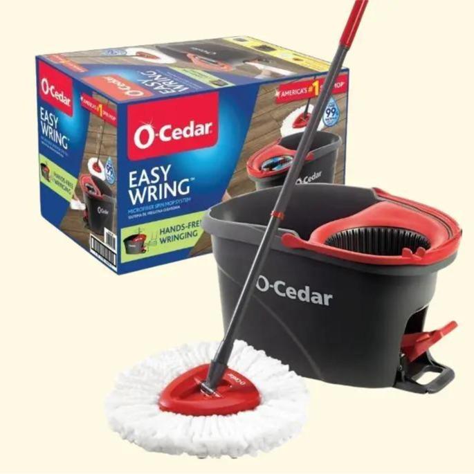 EasyWring Spin Mop System - Make Cleaning Weirdly Satisfying with Easy-to-Use Design and Convenient Spin Feature