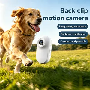 HD 1080P Magnetic Pet Action Camera Compact Wearable Thumb Cam POV Video Recorder for Vlogging Sports & Pet Moments with 128GB and 360° Adjustable Back Clip outdoorfun
