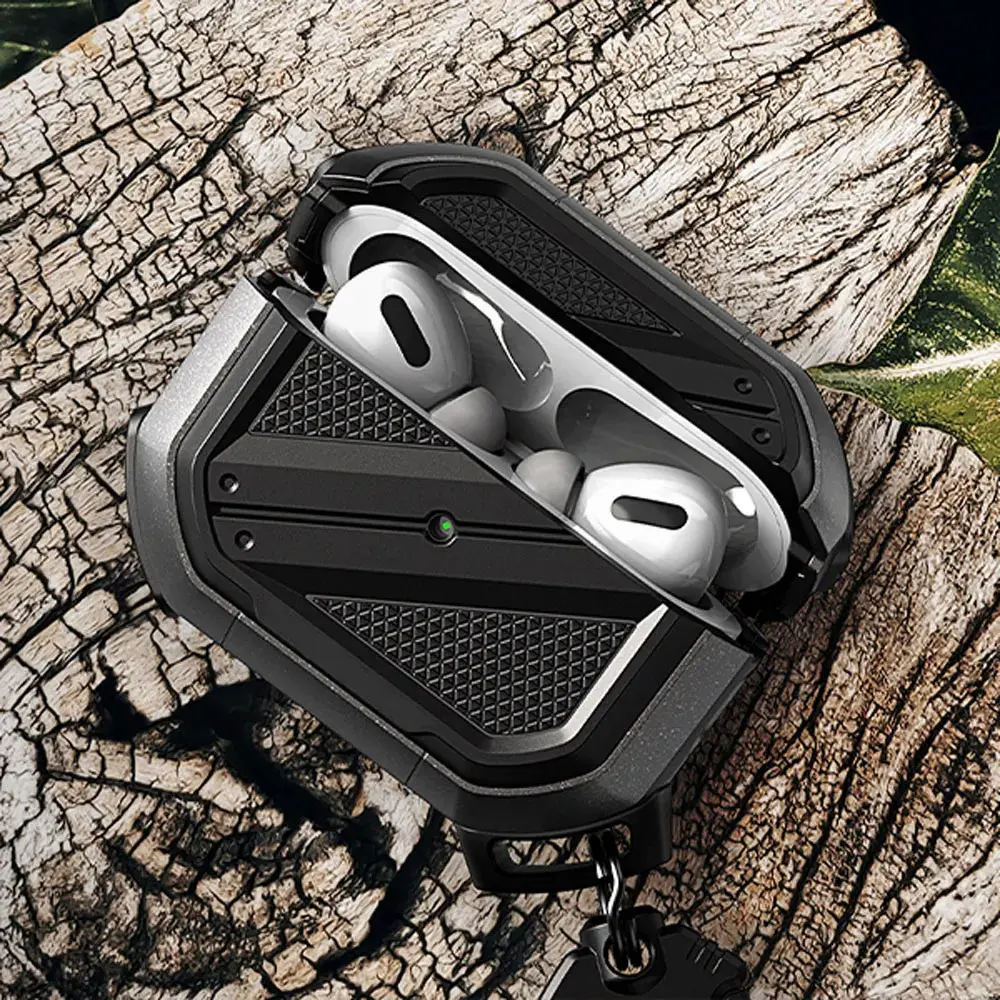 War Armor Protective Case for AirPods Pro 2 - Rugged Recycled Plastic Hard Shell Cover for Wireless Earbuds