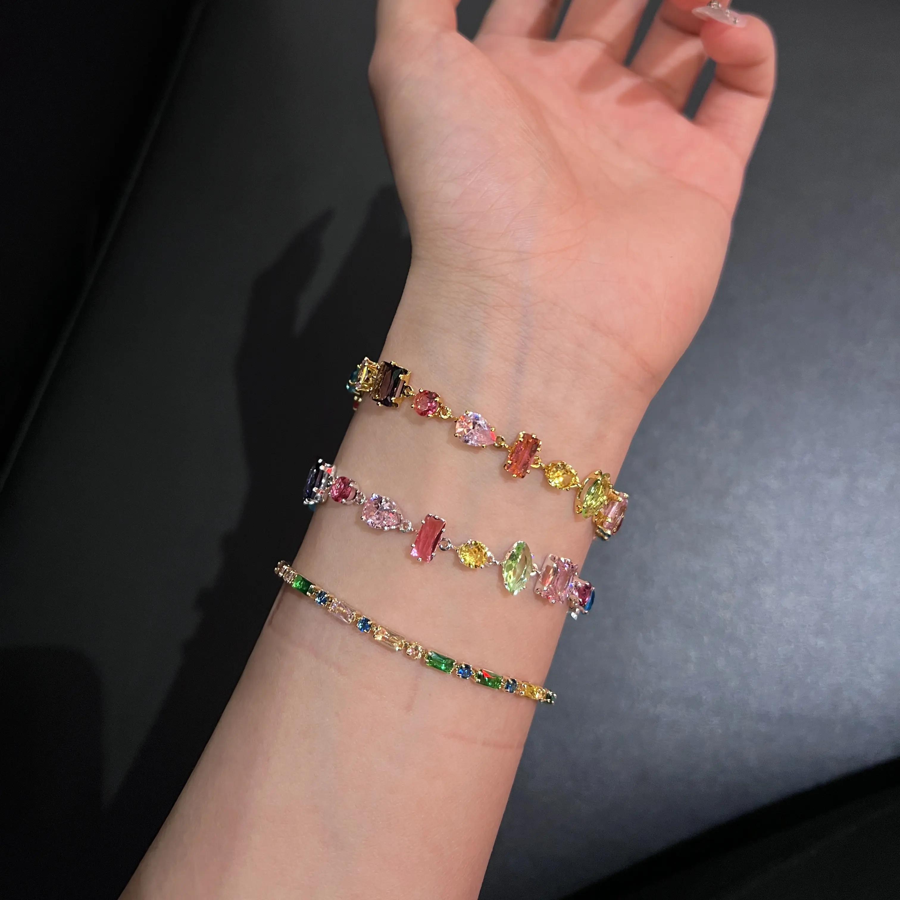 Dopamine Candy Bracelet for Women 18K Gold Plated Mood Boosting Jewelry Y2K Energy Beaded Bracelet Thoughtful Gift for Girlfriend BFF Her Jewelry valentines gifts for gf gifts for bestfriend Colorful bracelet