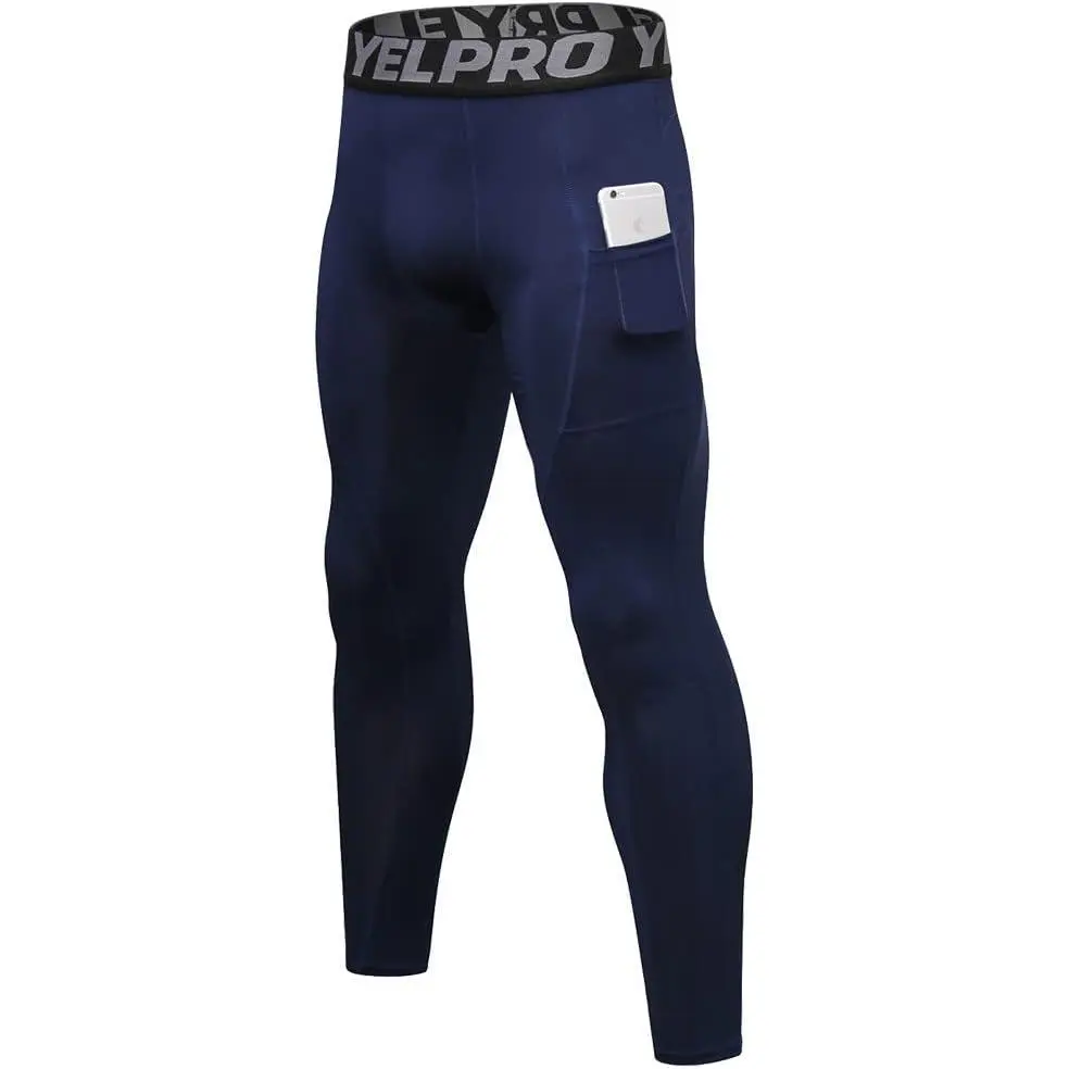 Male Large Universal Compression Pants, Quick Dry Athletic Running Leggings, Workout Base Layer Tights - Athleisure Style Bottoms for Basketball, Martial Arts