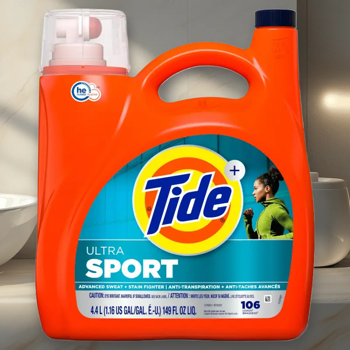 Tide Plus Febreze HE Detergent 84fl oz - Sport Active Fresh Scent, HE Compatible, 84fl oz, for Active Wear, Long-Lasting Freshness