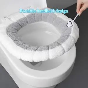 Universal Toilet Seat Cover, Toilet Seat Protector, Soft Plush Material, Non-Slip Design, Durable & Comfortable, Fits Most Toilets, Easy Clean Bathroom Accessory, Home Goods