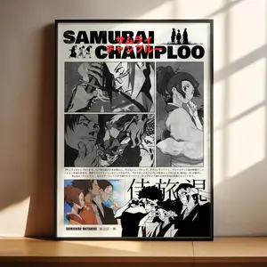 Samurai Champloo Anime Poster, Mugen Jin Fuu Manga Anime Art Print Decor Posters - NO FRAME
