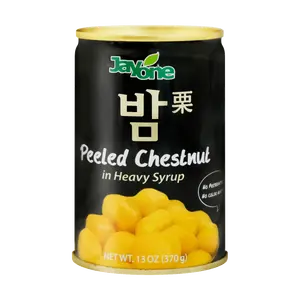JAYONE Korean Roasted Chestnuts - Peeled Chestnut Kernels, 370g Can, Ready-to-Eat Snack