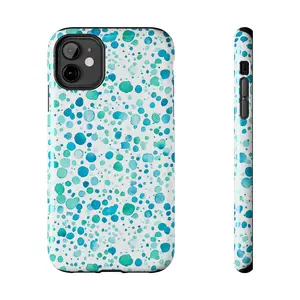 Trendy Spots | Aqua Watercolor Polka Dots