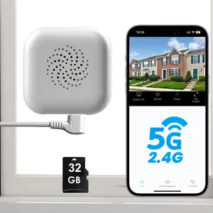 2K 3MP Window Security Camera with 32GB SD Card, AI Motion Detection, Color Night Vision, 5GHz & 2.4GHz WiFi Indoor Home Camera, Alexa Compatible