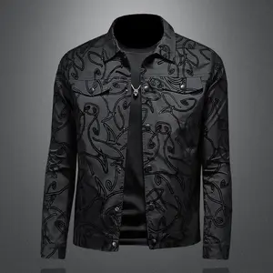 Autumn and Winter Plus Size Jacket Men's Coat Casual Lapel Top