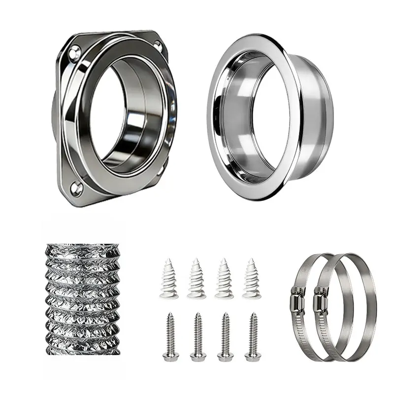 Magnetic Dryer Vent Coupling DV180 | Airtight Seal Quick Connect Dryer Vent Connector, Strong Magnet Self-Alignment, Easy Clean, With 2 Clamps