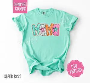 Preppy Mama Doodle Comfort Colors Shirt, Cute Women's Tshirt, Trendy Polka Dot Tee, Gift for Her