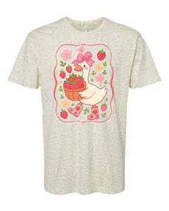 Strawberry Pickin' Silly Goose Tee
