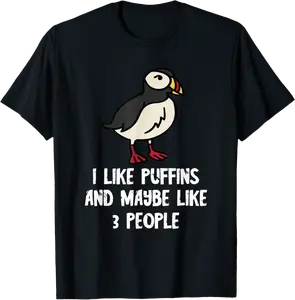 Puffin I Like Puffins Iceland Animal Puffin Bird Lover T-Shirt - Tylerjame Shop 52B0BLKWKXBT