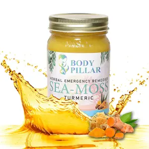 Body Pillar – 16oz Turmeric Sea Moss Gel | Organic, Anti-Inflammatory, Immunity Boost, Joint Support, Natural Energy, Fitness & Dietary Supplement