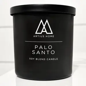 Palo Santo Wood Wick Candle – Sacred Wood and Soft Sweet Smoke (10 oz)